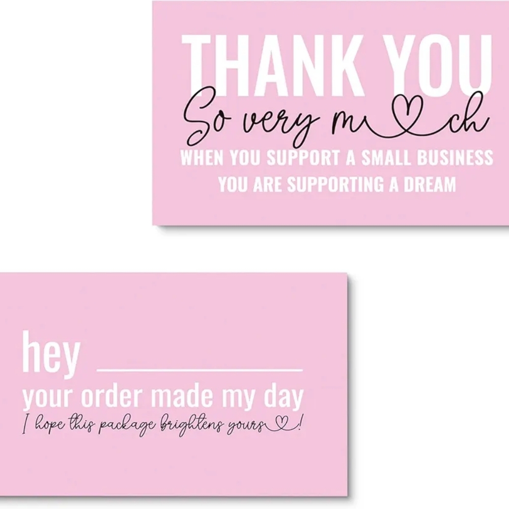 100 Thank you for supporting small business note cards Customer appreciation